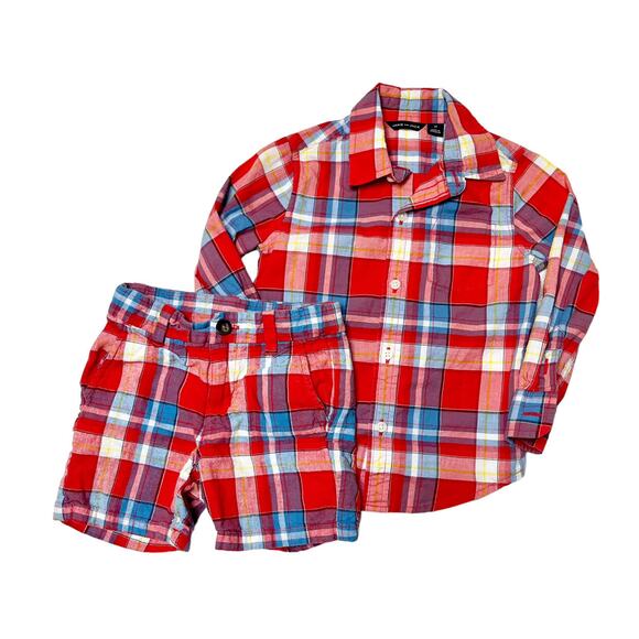 Janie And Jack Plaid Linen Shorts Size 2T - Picture 6 of 8